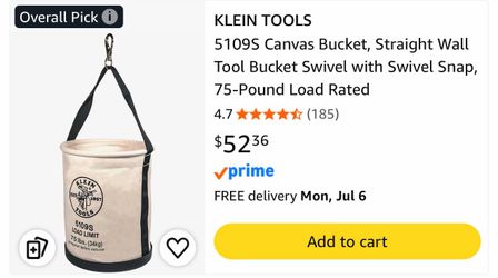 Klein Canvas Bucket & Glove Bags