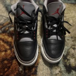 Black Cement 3s Size 11.5 Men