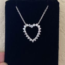 20 diamond heart pendant and chain necklace - $900
