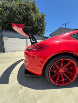 CUSTOM chassis mounted  Porsche Cayman / Boxster diffuser