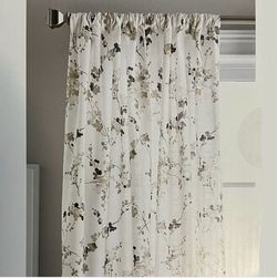 DKNY Wallflower Sheer Curtain Panels 2 pairs