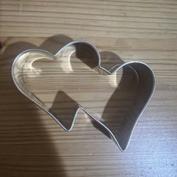 Ann Clark Double Hearts Cookie Cutter - 3.75 Inches - Tin Plated Steel Used Good Condition $8 Meet Up In Irving @dfwgoods