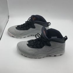 Air Jordan 10 Retro 10 Retro Cement Black Grey Leather 310805-062 Size 13