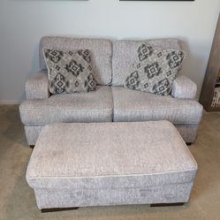 Loveseat and Ottoman pair