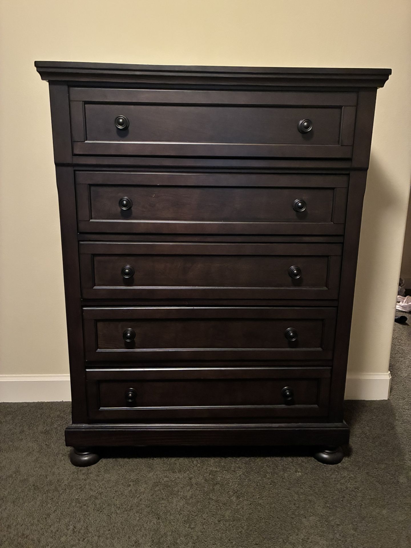 Dark Brown Wooden Dresser Great Condition