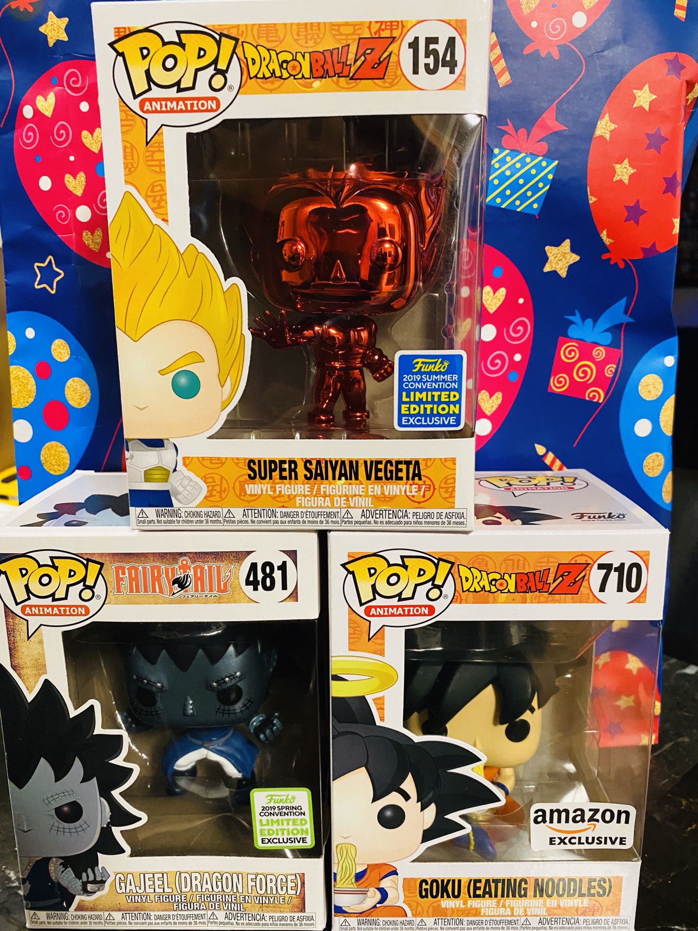 Anime funko pop fairly tail and dragon ball z exclusive 30$ each
