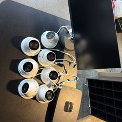 Dahua 7 Cameras 4 MP Night Vision & Outdoor + 21.5 inch LED HD monitor + 8 Channel Duahua NVR 2TB