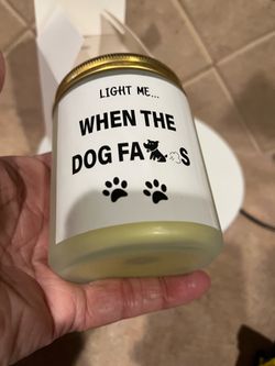 NEW Aromatic Fragrance Scented Jar Candle w/Dog Quote