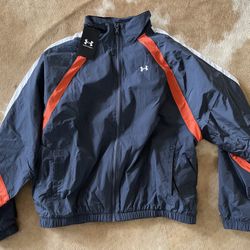 NEW Under Armour Water Resistant Icon Crinkle Track Jacket, Women’s S