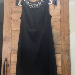 Black Dress With Pearls 