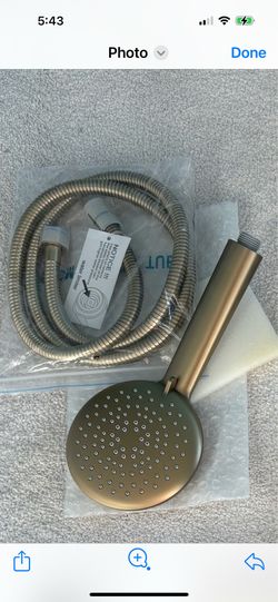 Garbrylly Gold 5-Setting High Pressure Handheld Shower Head