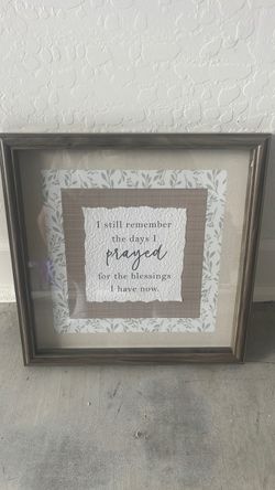 Framed Inspirational Quote Wall Art
