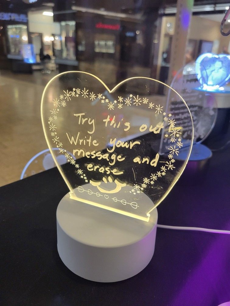 Heart Acrylic Message Board