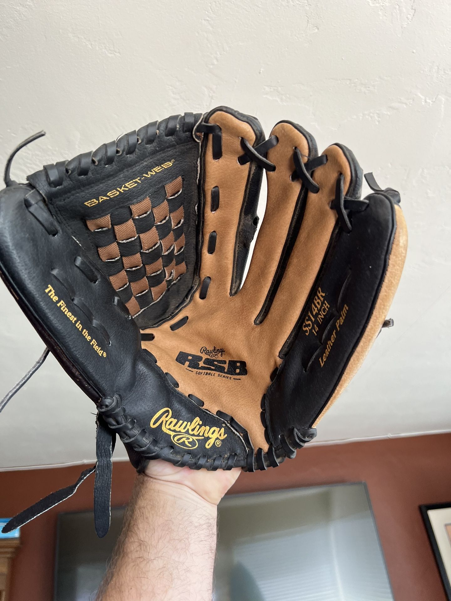 14” Rawlings Baseball Softball Glove Adult Large Size