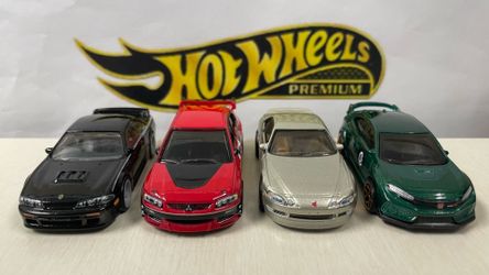 Hot Wheels Premium Main Mix Lot of 4 JDM Nissan Mitsubishi Toyota Honda - Loose