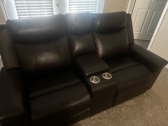 2 seater leather couch