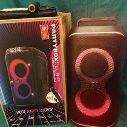 JBL Partybox 120 Portable Bluetooth Party Speaker w/ LED Lights, Wireless Microphone