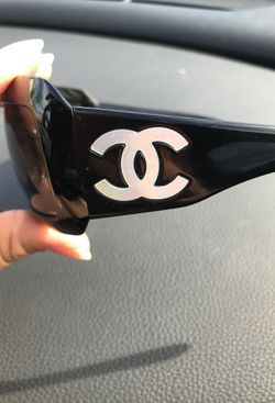 Chanel Sunglasses Brown Chunky Rectangle CC Monogram Logo 