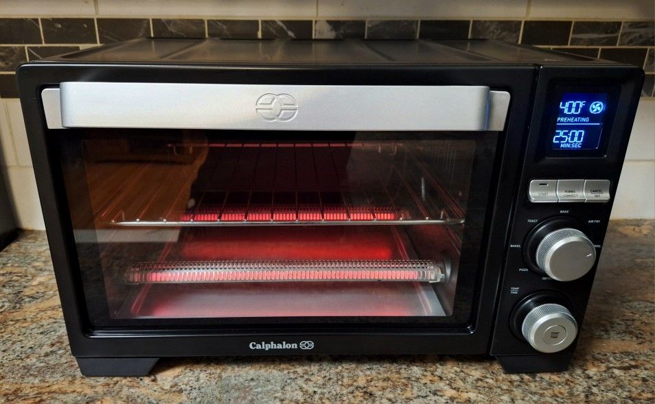 CALPHALON PRECISION AIR FRY CONVECTION TOASTER OVEN - BLACK
