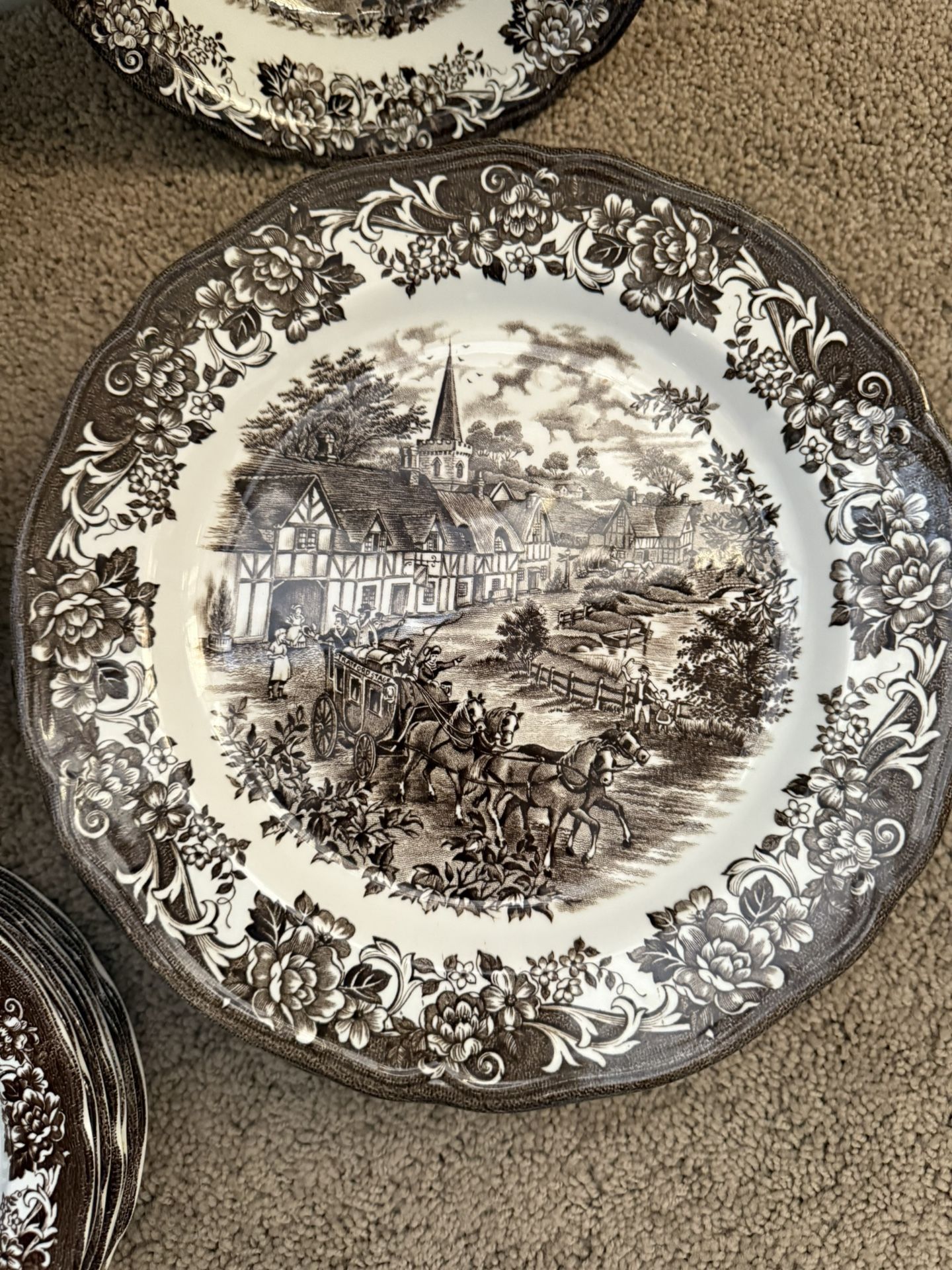 J & G Meakin Total Staffordshire Brown Stratford Stage Dinnerware