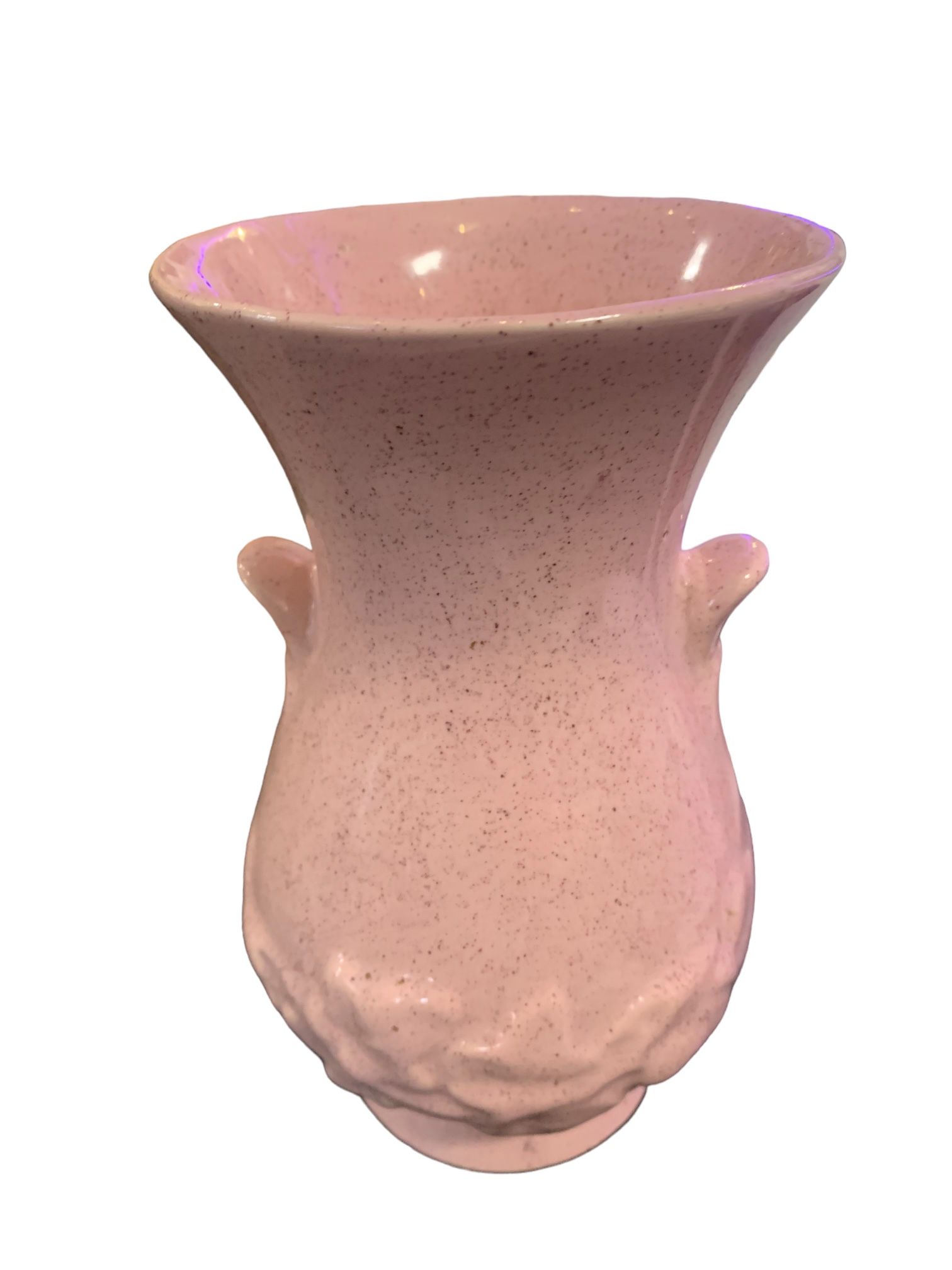 Vintage  USA 504 Brush McCoy Pottery Pink Speckled Glazed Vase