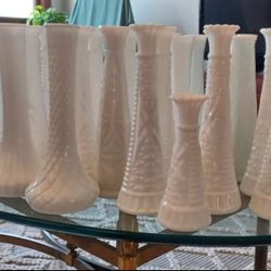 Milk Glass Vases (61 Total)