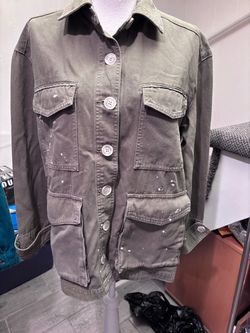 New with Tags Miou Muse Army Green Jacket. Medium