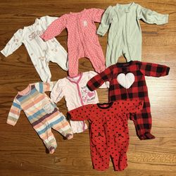 Newborn baby girl bundle with diapers