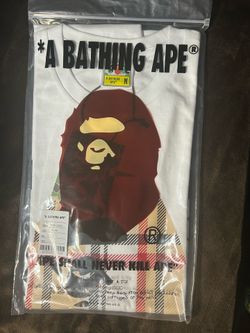Bathing Ape White Burburry T-Shirt