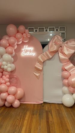 giant pink bow for drop down pictures