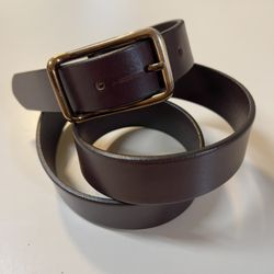 Banana Republic Women’s Brown Leather strap Solid Brass Buckle Belt size S
