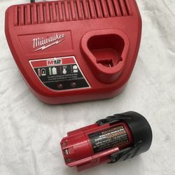 Milwaukee Battery,charger, Tool 