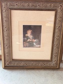 framed vintage "Bubbles" print
