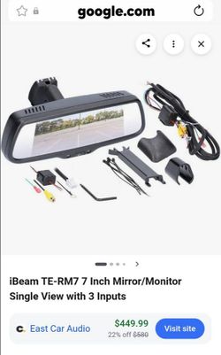 7in mirror/monitor + 2 cameras