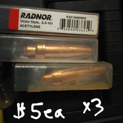 Cutting Tips Radnor Size 2 Victor Style Acetylene General Purpose Cutting Tips NEW $5ea u-pickup Poinciana Kissimmee 34758