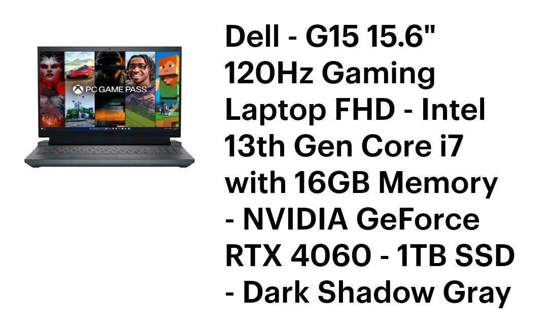 G15 Gaming Laptop Budle
