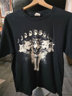 Vintage wolves in forest t-shirt