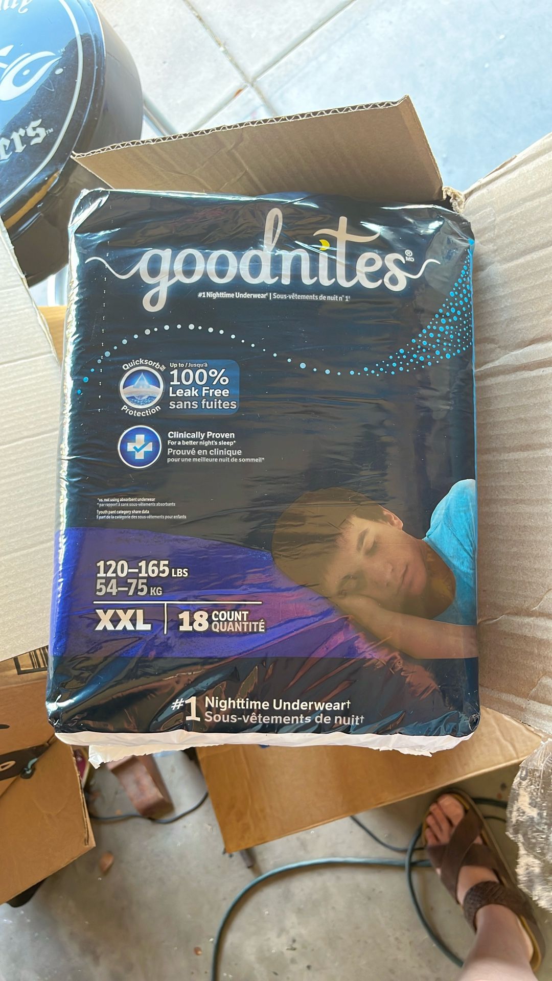 Goodnites Overnight Diapers XXL 120-165 lbs.