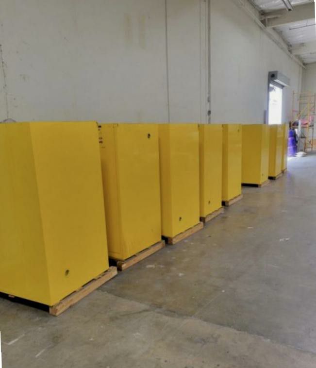(8) 90 GALLON FLAMMABLE LIQUID CABINETS -can deliver-