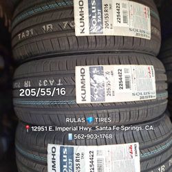 205/55/16 KUMHO SOLUS TA31 •Brand new tires / Llantas nuevas ¤ DM 📞 for a Quote. 
