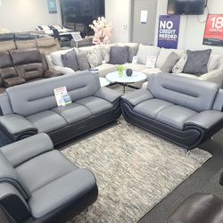 New Sofa Loveseat And Chair Gray And Black ,Red And Black ,Black And White ,Brown And Black Available 