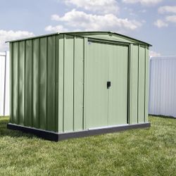 Arrow Storage Products Classic Steel Shed, 8ft. x 6ft., Sage Green