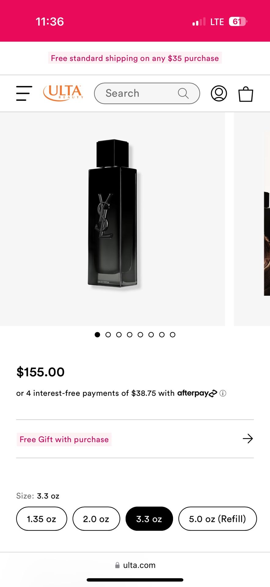 Myself by Yves Saint Laurent cologne for men EDP 3.3 / 3.4 oz New in Box