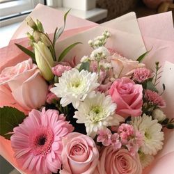 Pink Flower Bouquets/Ramos Rosados