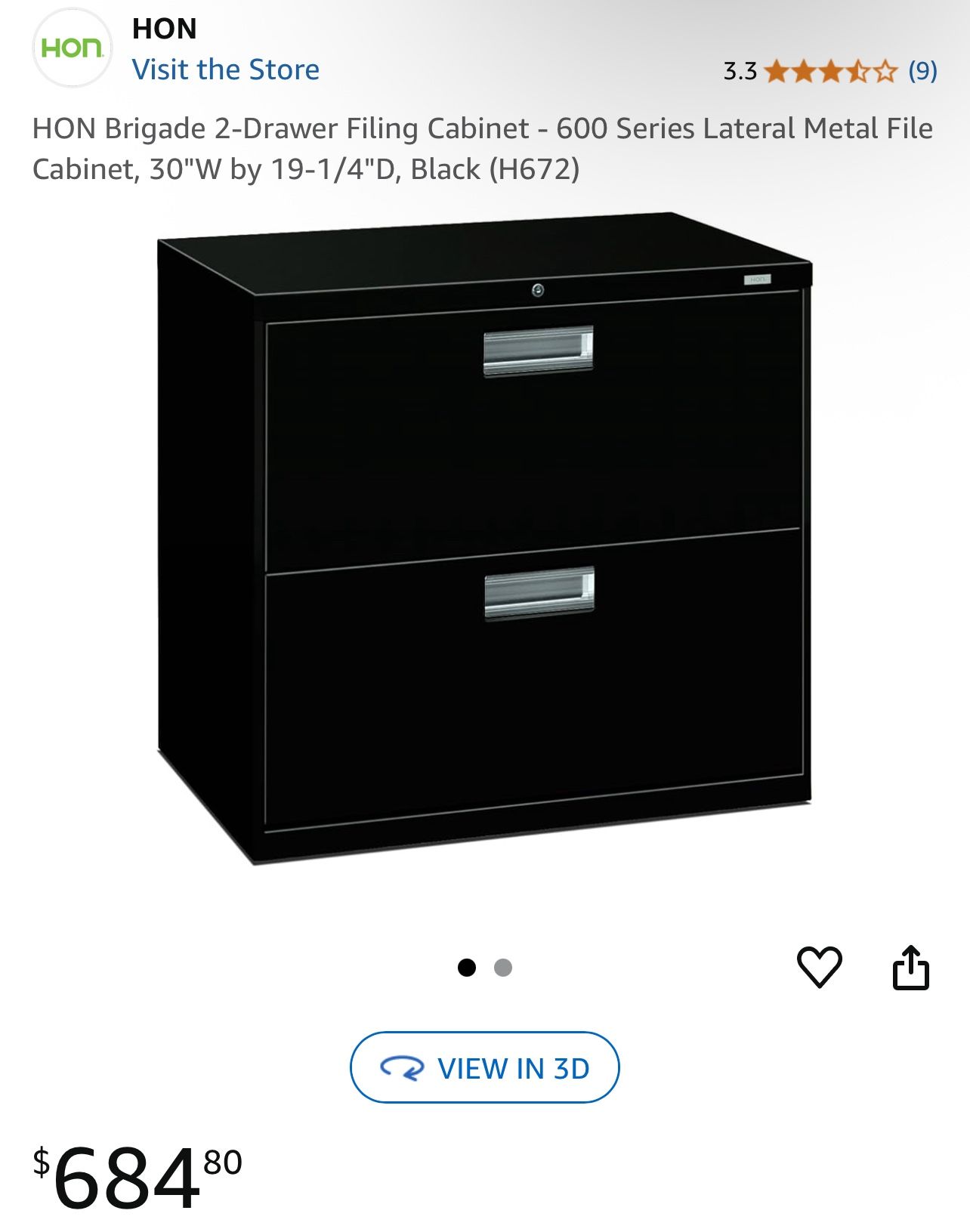 Hon filing cabinet