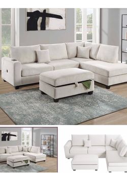 Sectional with Ottoman set