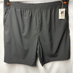 NWT Mens Crane Performance Black Shorts Size XXL 2 Regular Pockets And 1 Zippered Pocket 