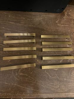 Brushed gold drawer pulls