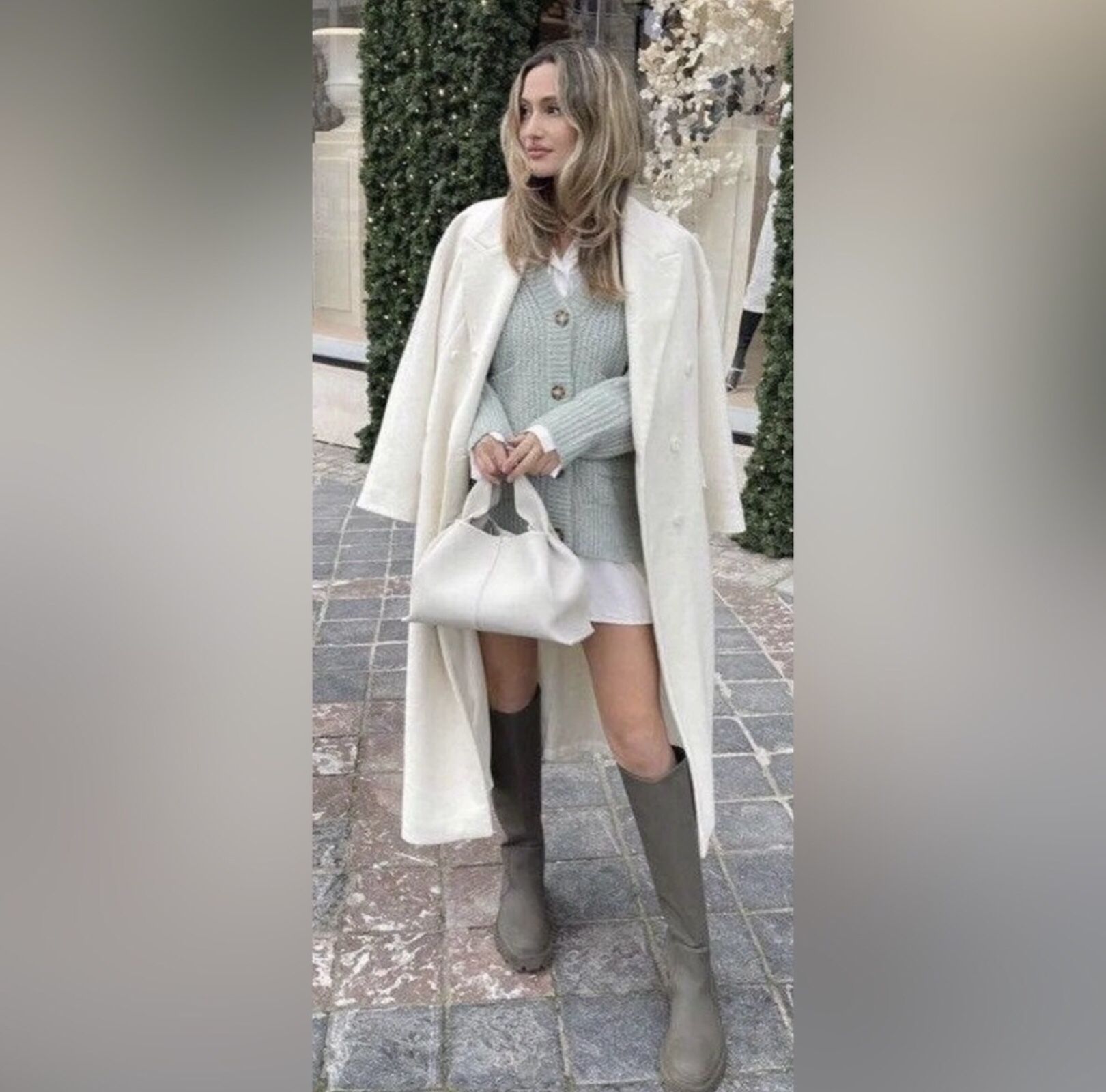 Zara Low Heel Green Rubber High Boots Blogger Favorite  Womens Sz 40 US 9.5