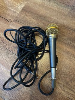 Panasonic RP-VK 68 600 Ohm Dynamic Microphone Corded Karaoke Clean Gold Pro